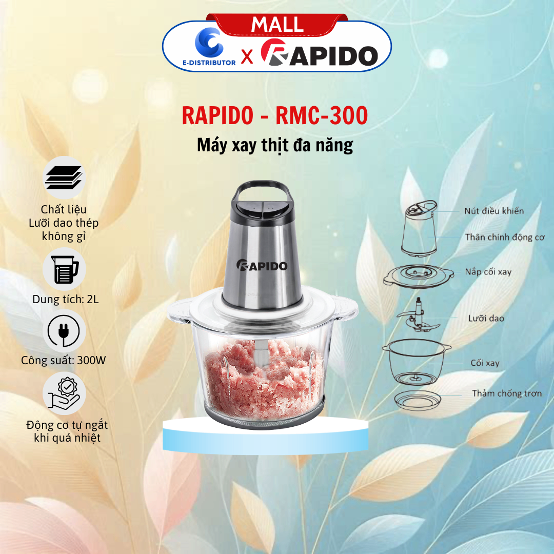 Máy xay thịt đa năng Rapido RMC-300