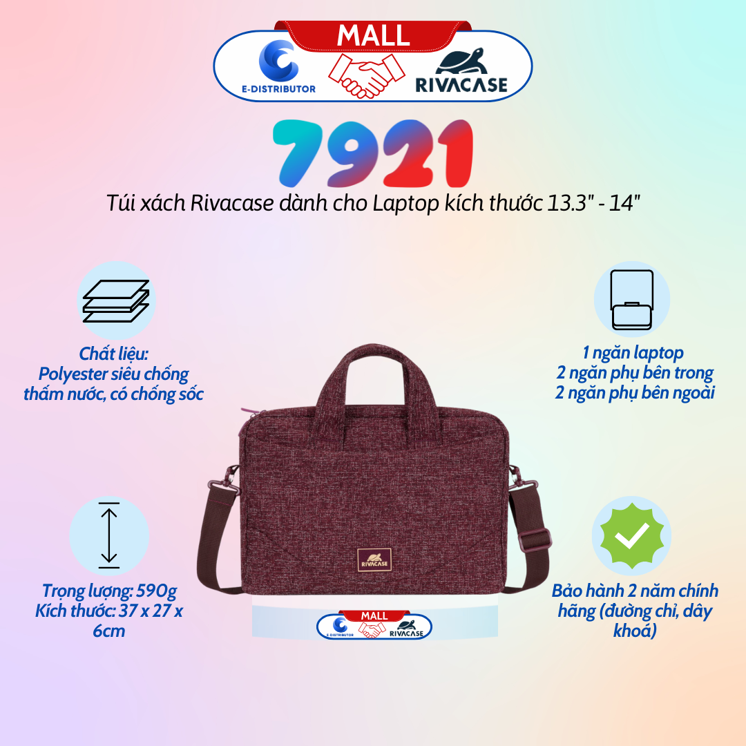 Cặp xách dành cho máy tính xách tay hỗ trợ kích thước màn hình 13.3
