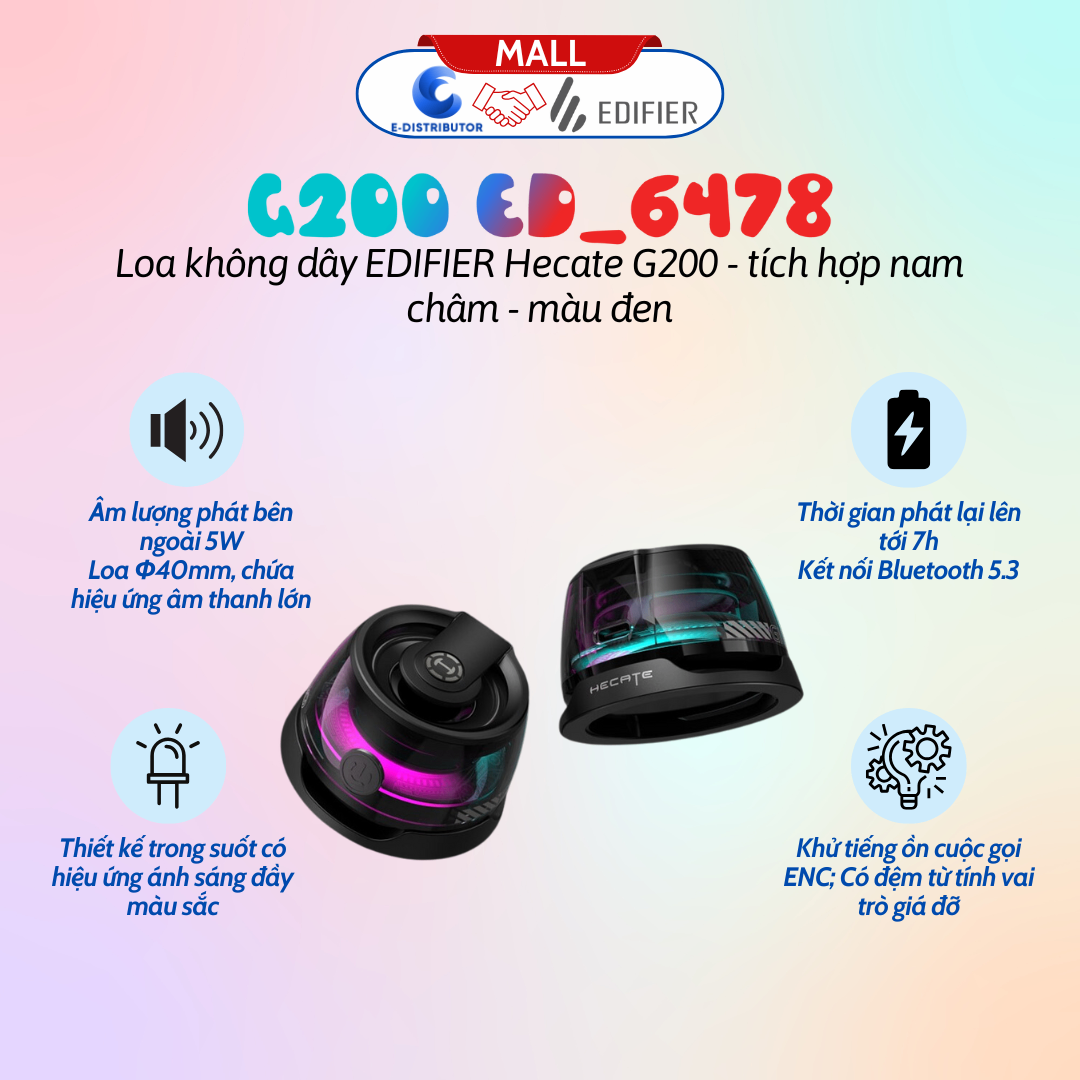 Loa không dây EDIFIER Hecate G200 - Hàng chính hãng
