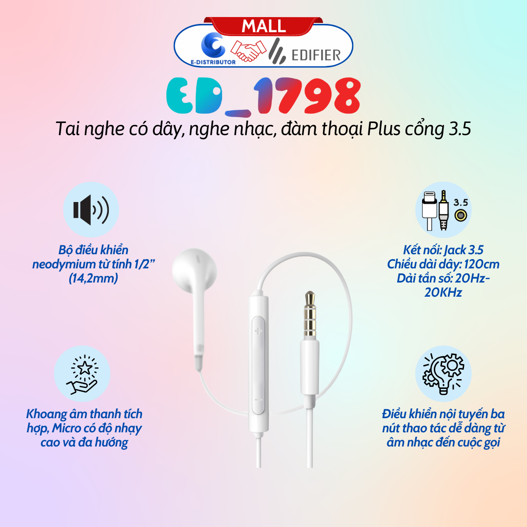 Tai nghe EDIFIER P180 Plus - hàng chính hãng