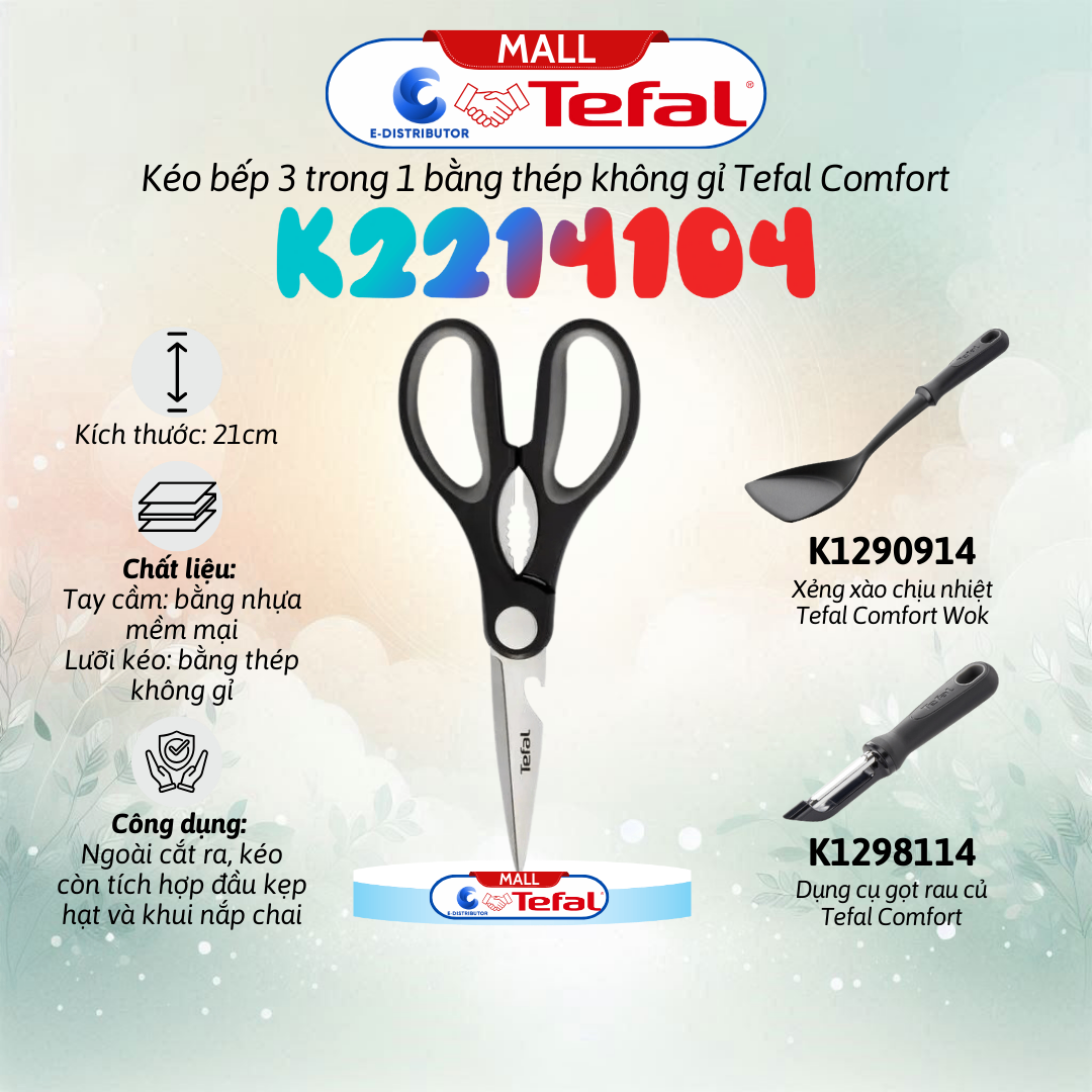 Kéo bếp bằng thép không gỉ Tefal Comfort K2214104