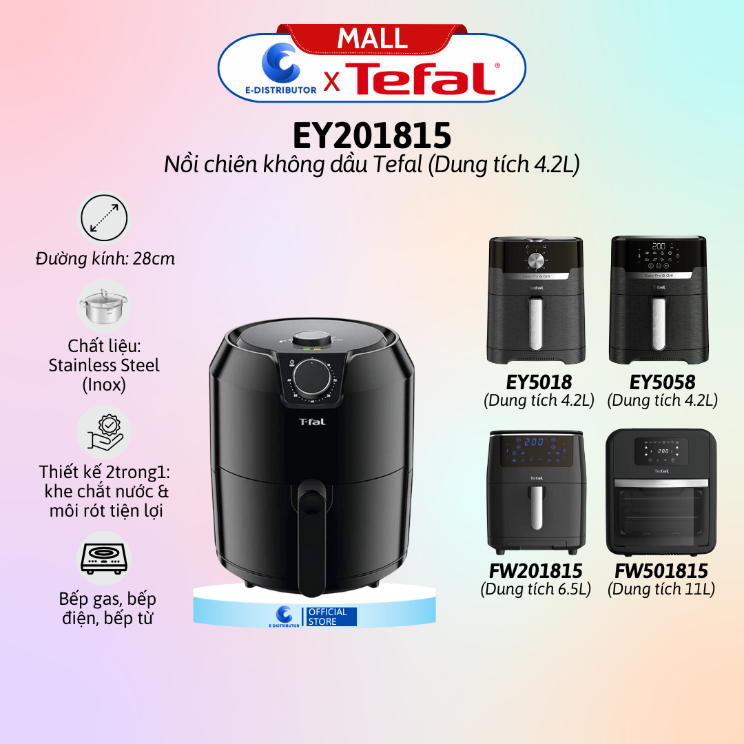 Nồi chiên không dầu Tefal 2in1 Easy Fry & Grill Precision EY5058