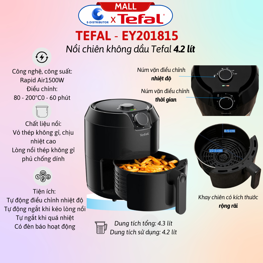 Nồi chiên không dầu Tefal EY201815 4.2 lít