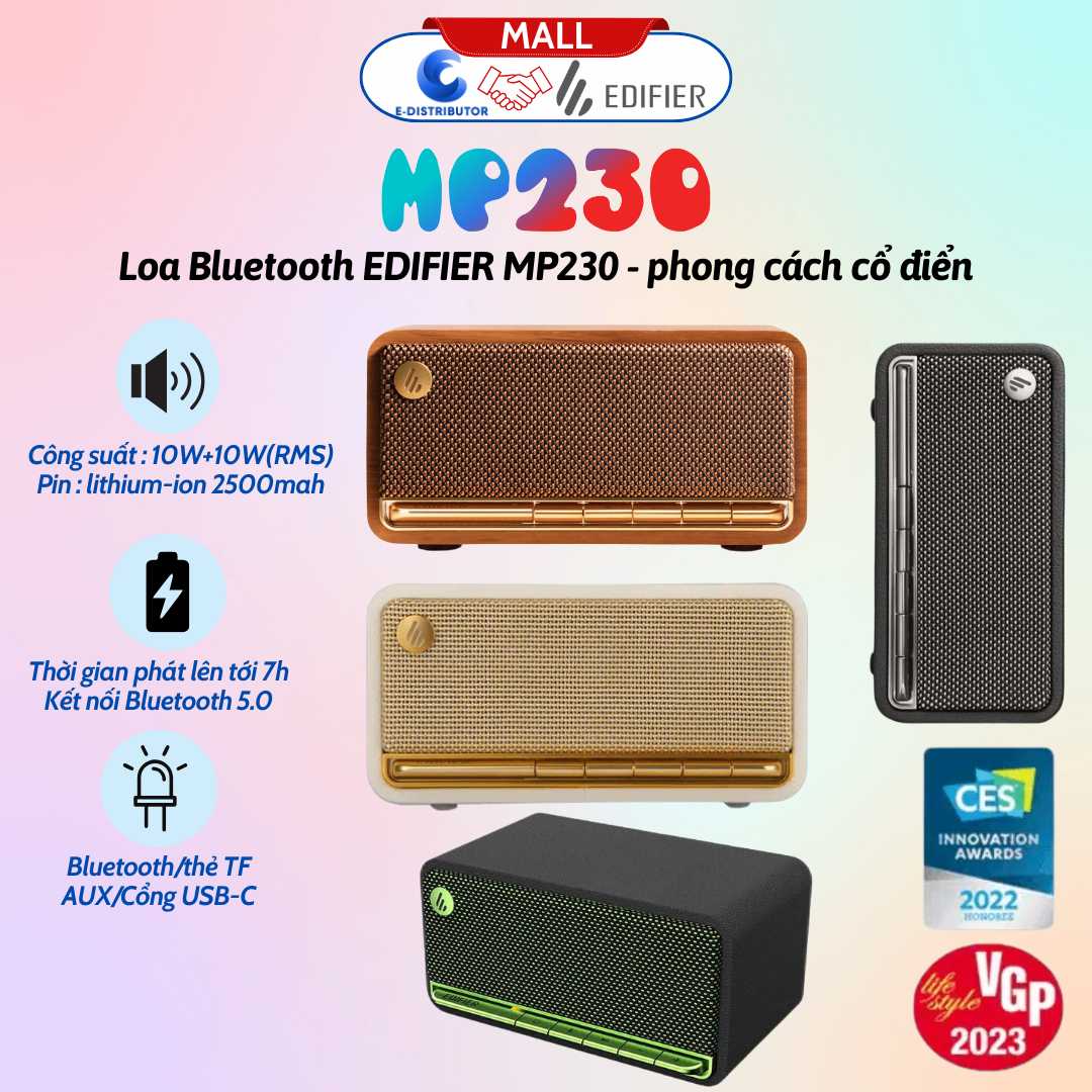 Loa bluetooth EDIFIER MP230 - màu ngẫu nhiên