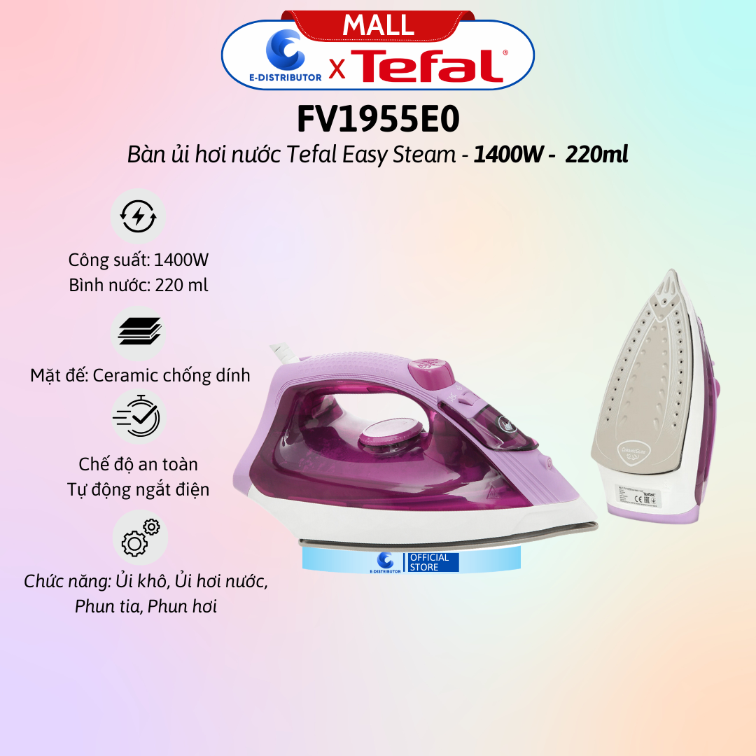 Bàn ủi hơi nước Tefal Easy Steam FV1955E0 - 1400W