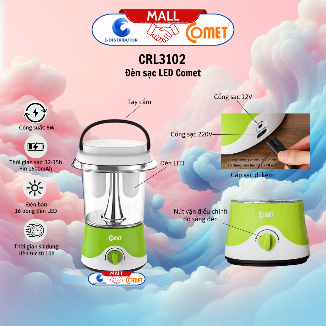 Đèn sạc Led Comet CRL3102