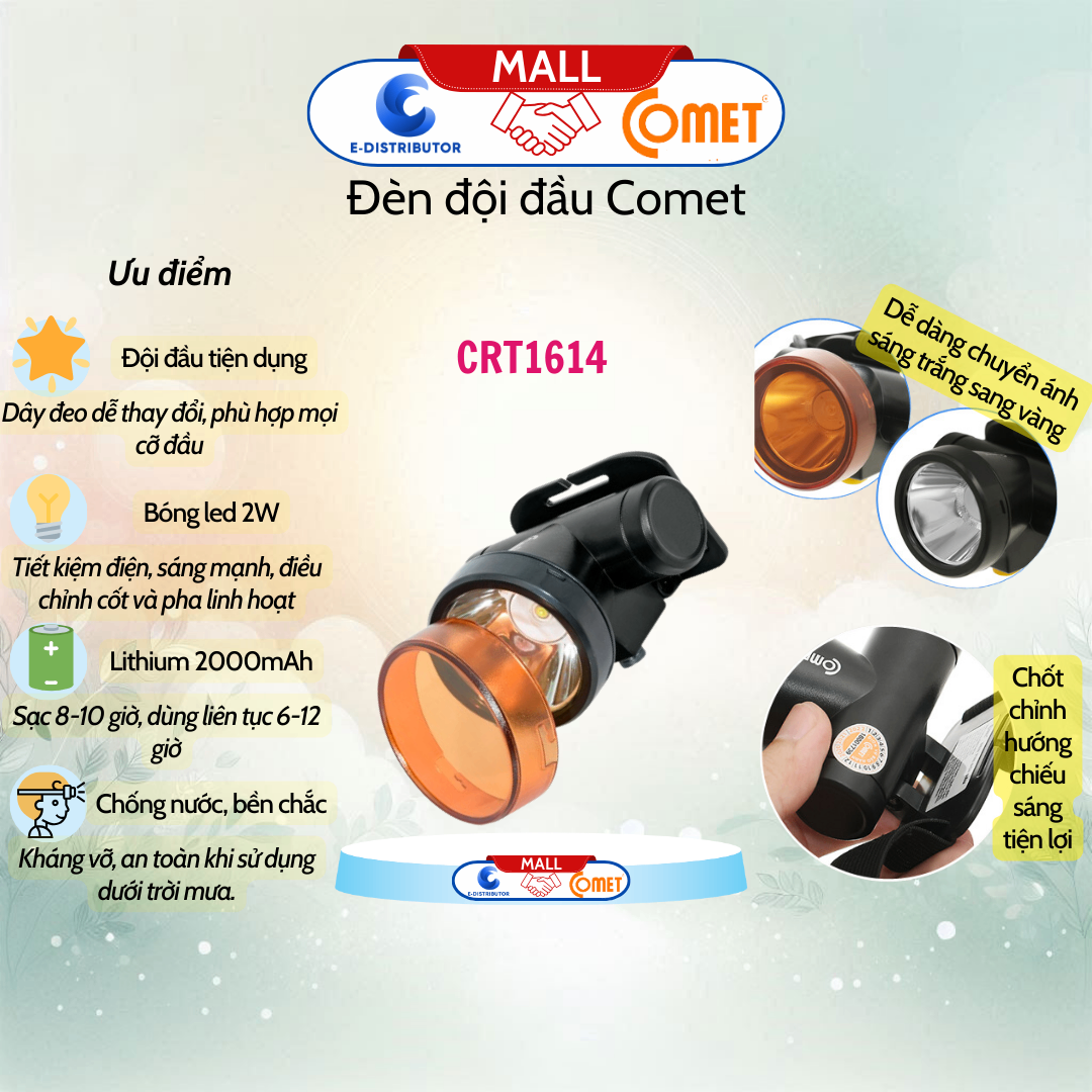 Đèn pin đội đầu Comet - CRT1614