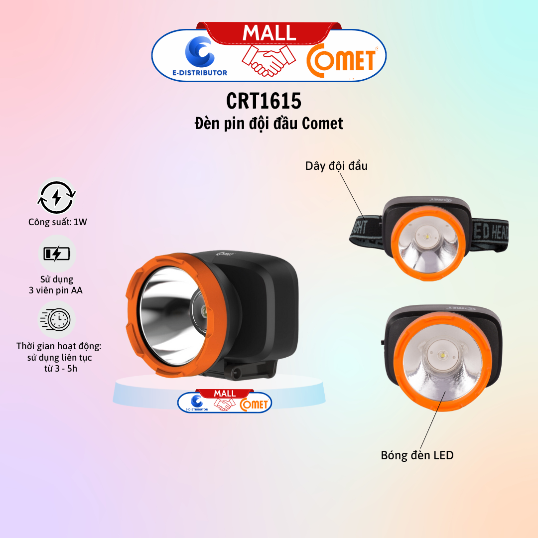 Đèn pin đội đầu Comet - CRT1615