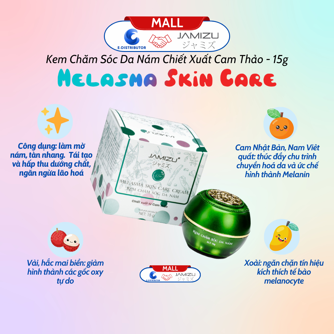 Kem Nám Cam Thảo (15g) JAMIZU - MELASMA SKIN CARE CREAM