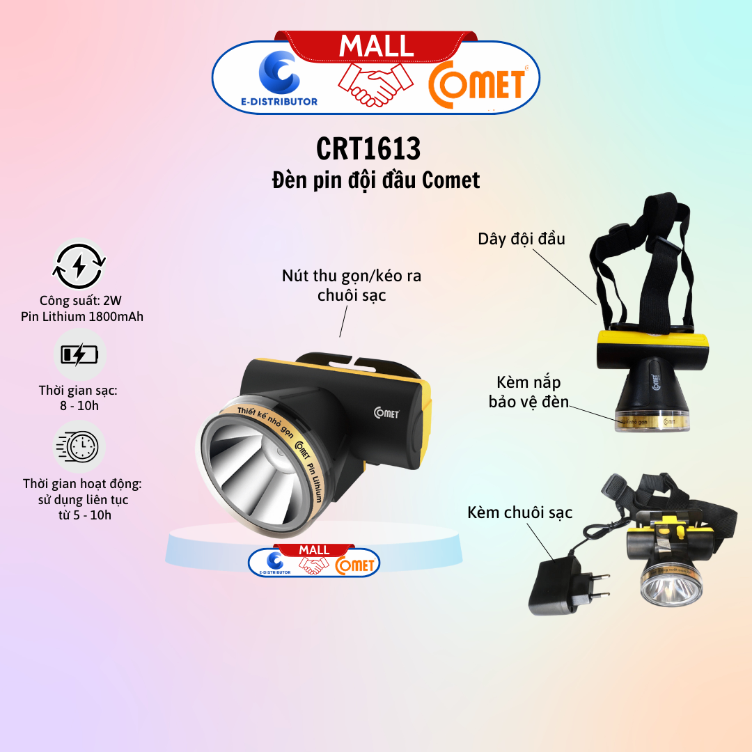 Đèn pin đội đầu Comet - CRT1613