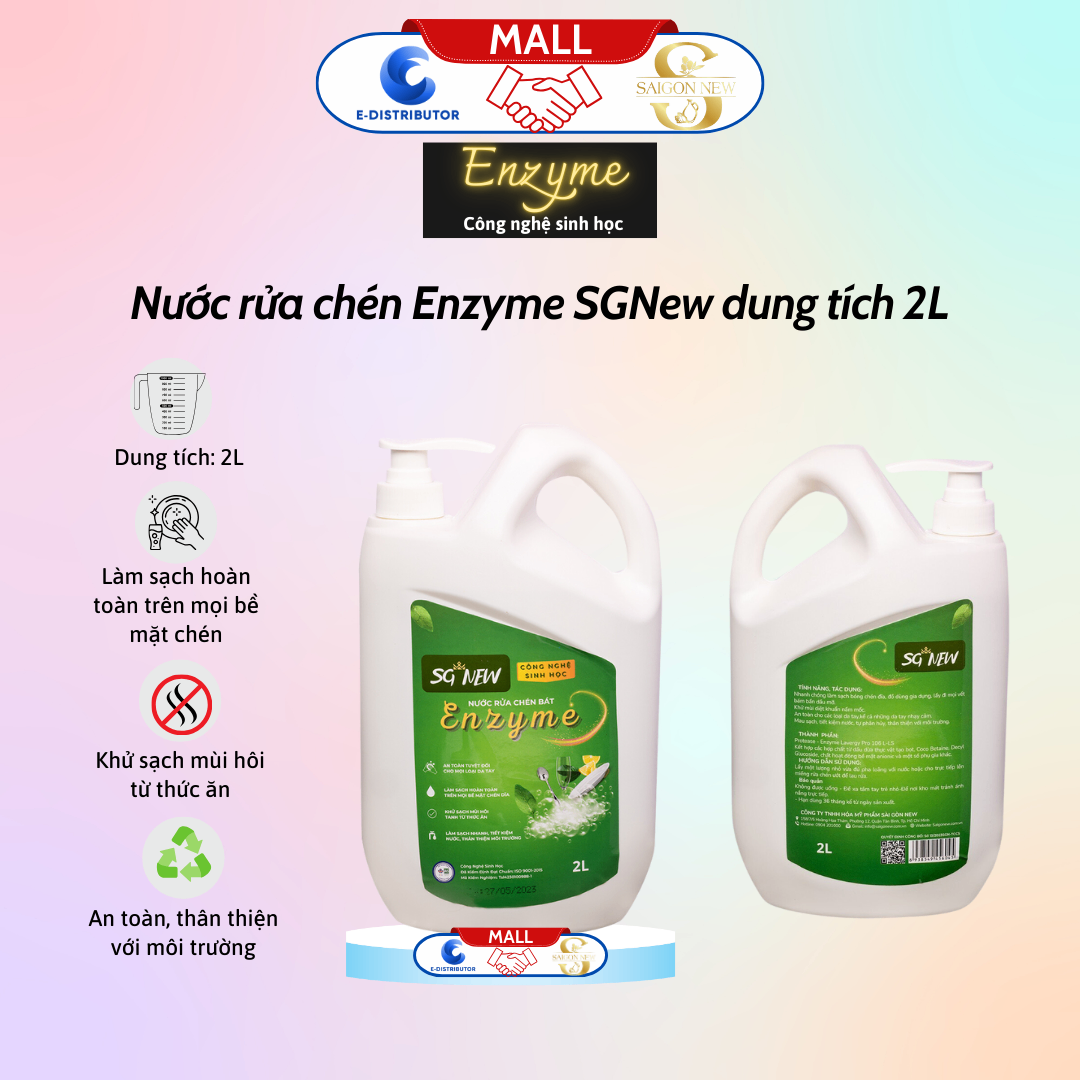 Nước rửa chén Enzyme SGNEW 2L