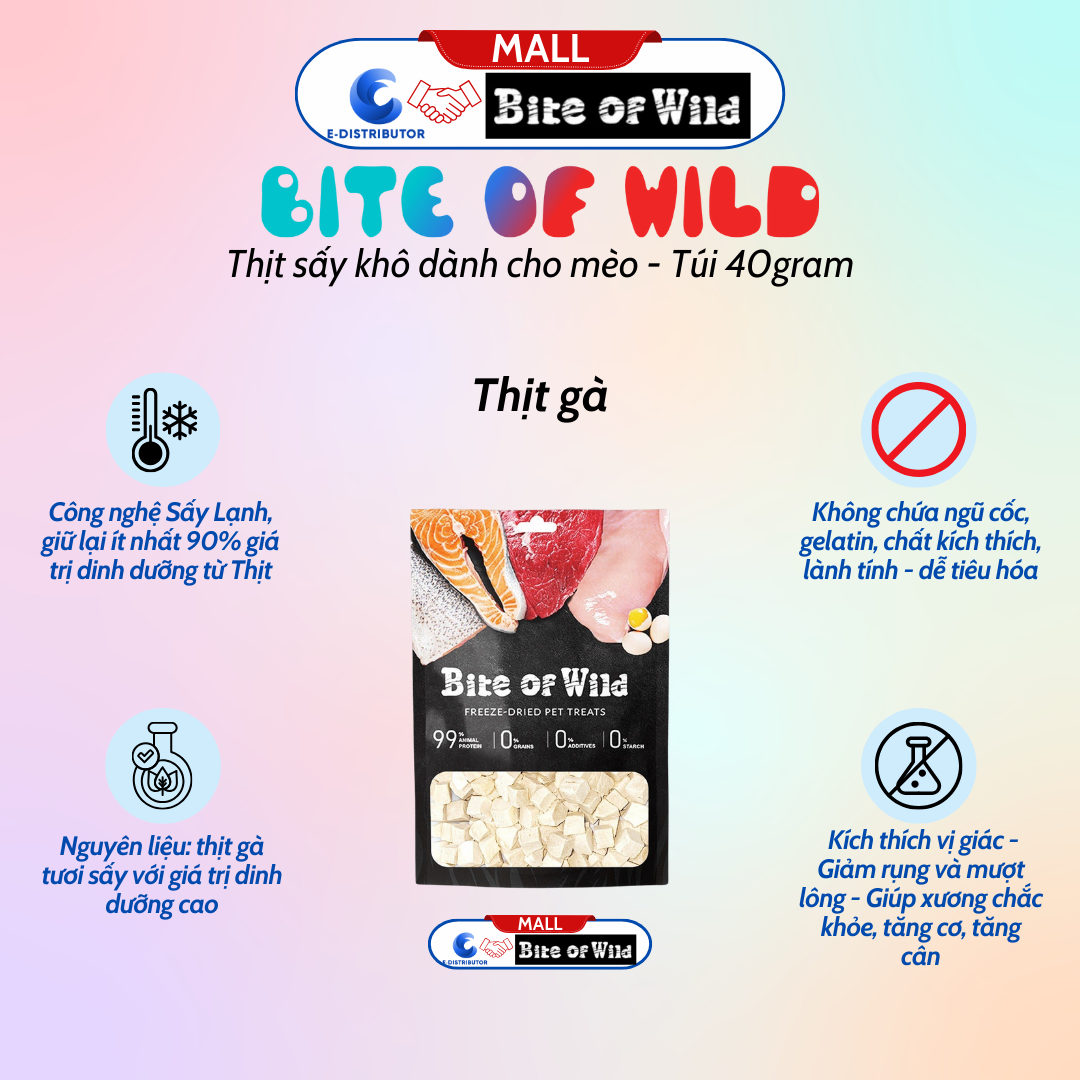 Thịt Sấy Bite Of Wild Thịt Gà