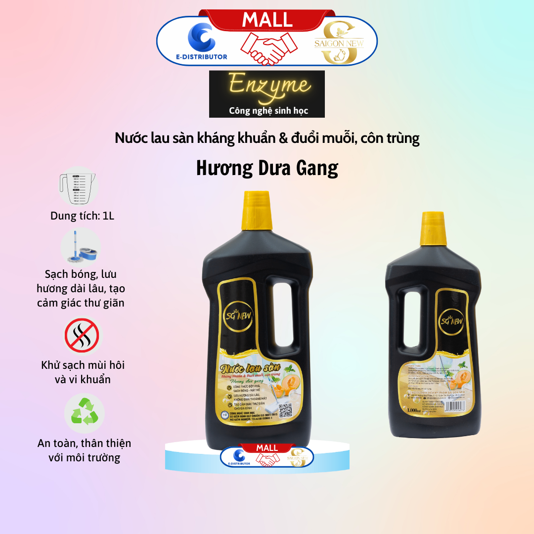 Nước lau sàn SGNEW 1L hương dưa gang