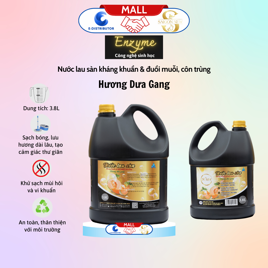Nước lau sàn SGNEW 3.8L hương dưa gang