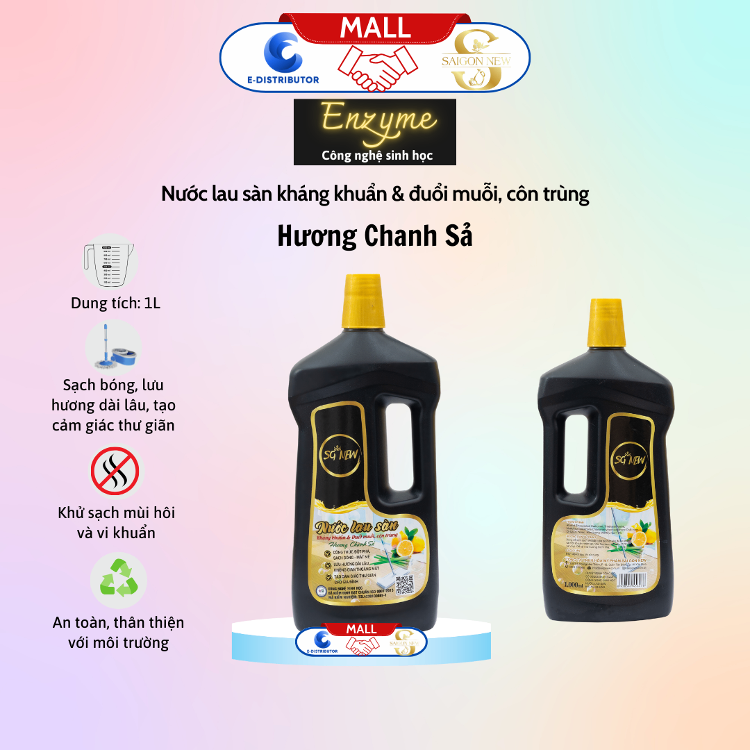 Nước lau sàn SGNEW 1L hương sả chanh
