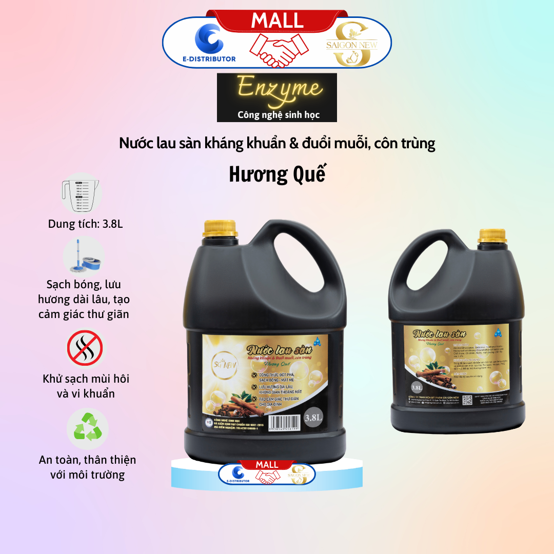 Nước lau sàn SGNEW 3.8L hương quế