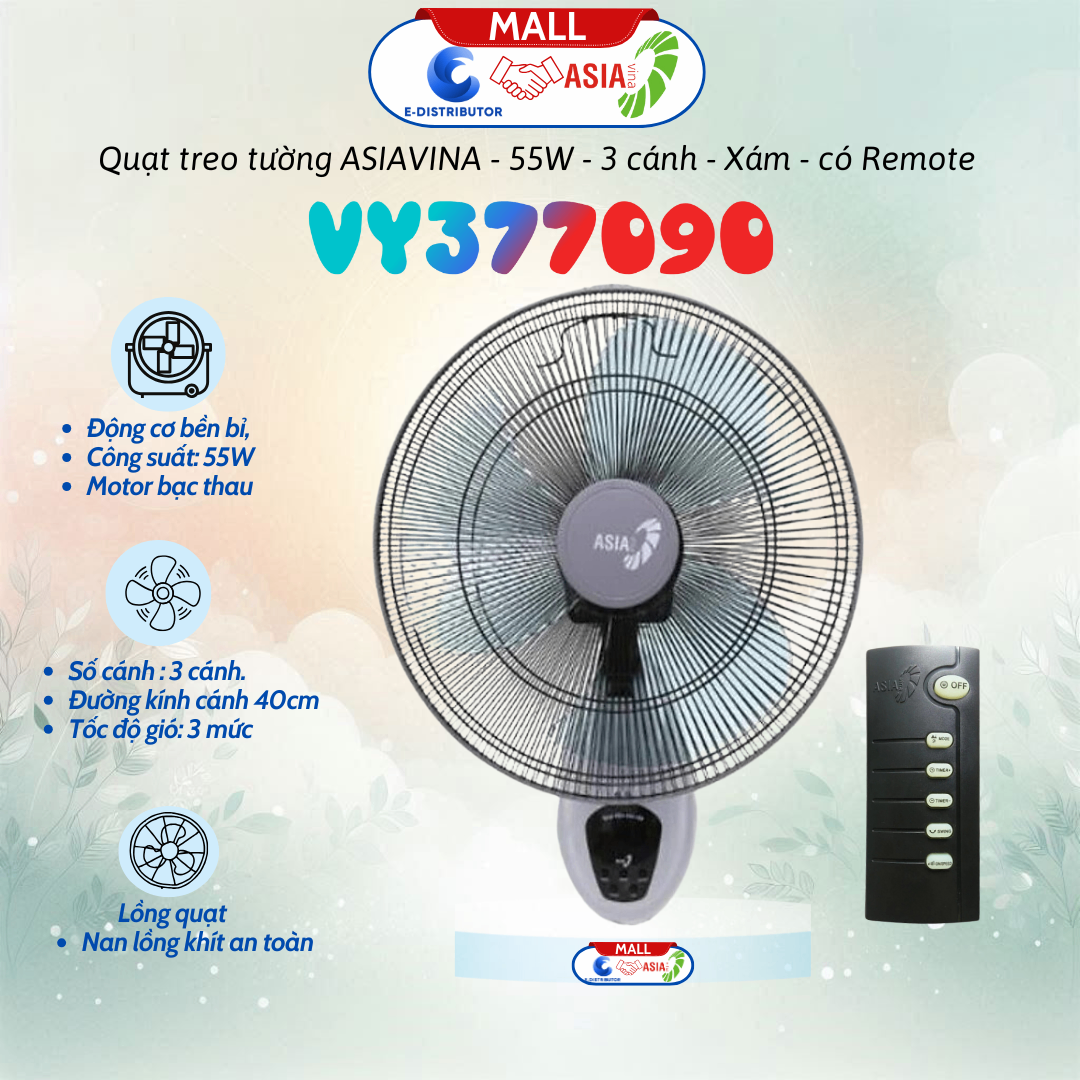 Quạt treo ASIAvina - VY377090 - Xám