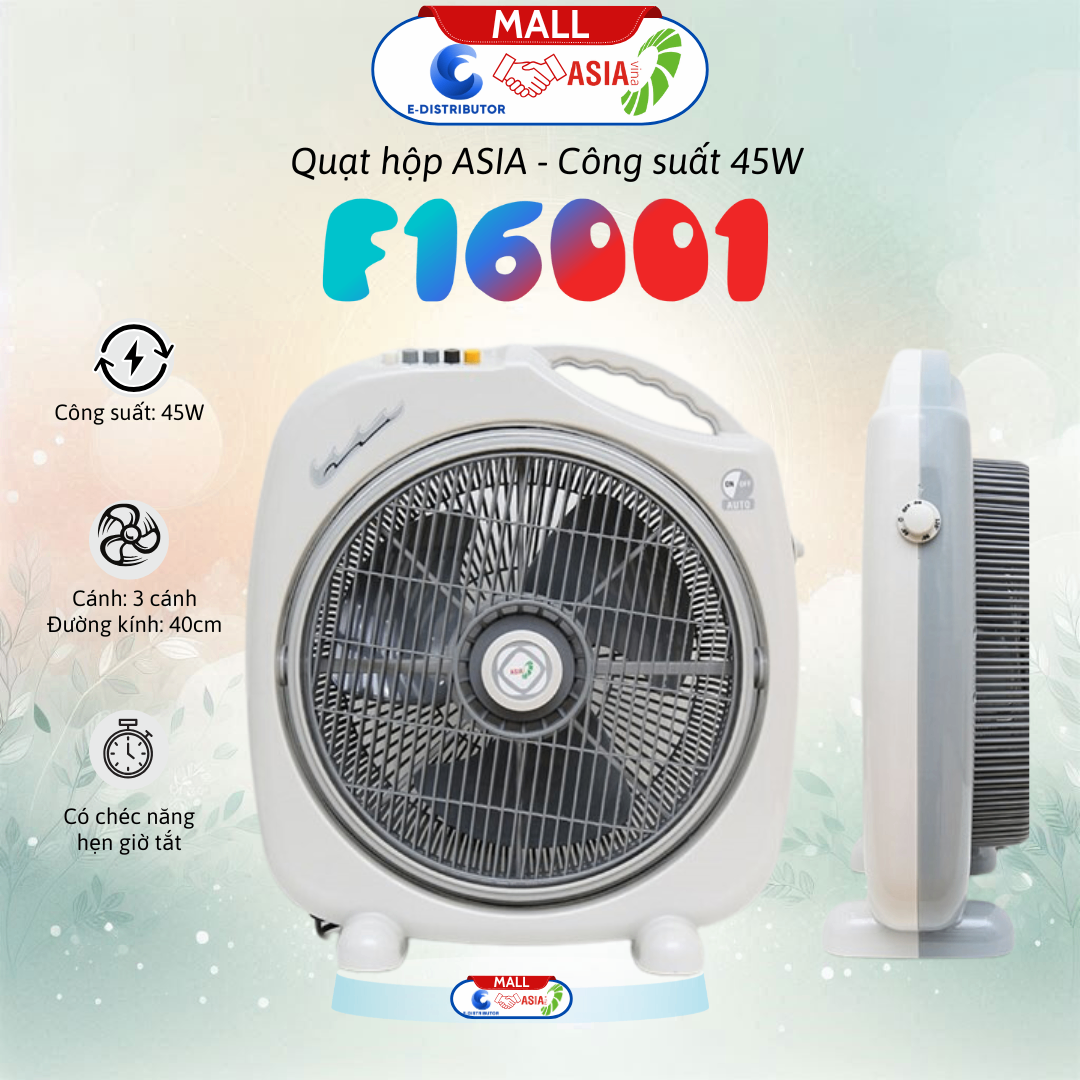QUẠT HỘP ASIA B4 F16001 - HÀNG CHÍNH HÃNG - MÀU NGẪU NHIÊN