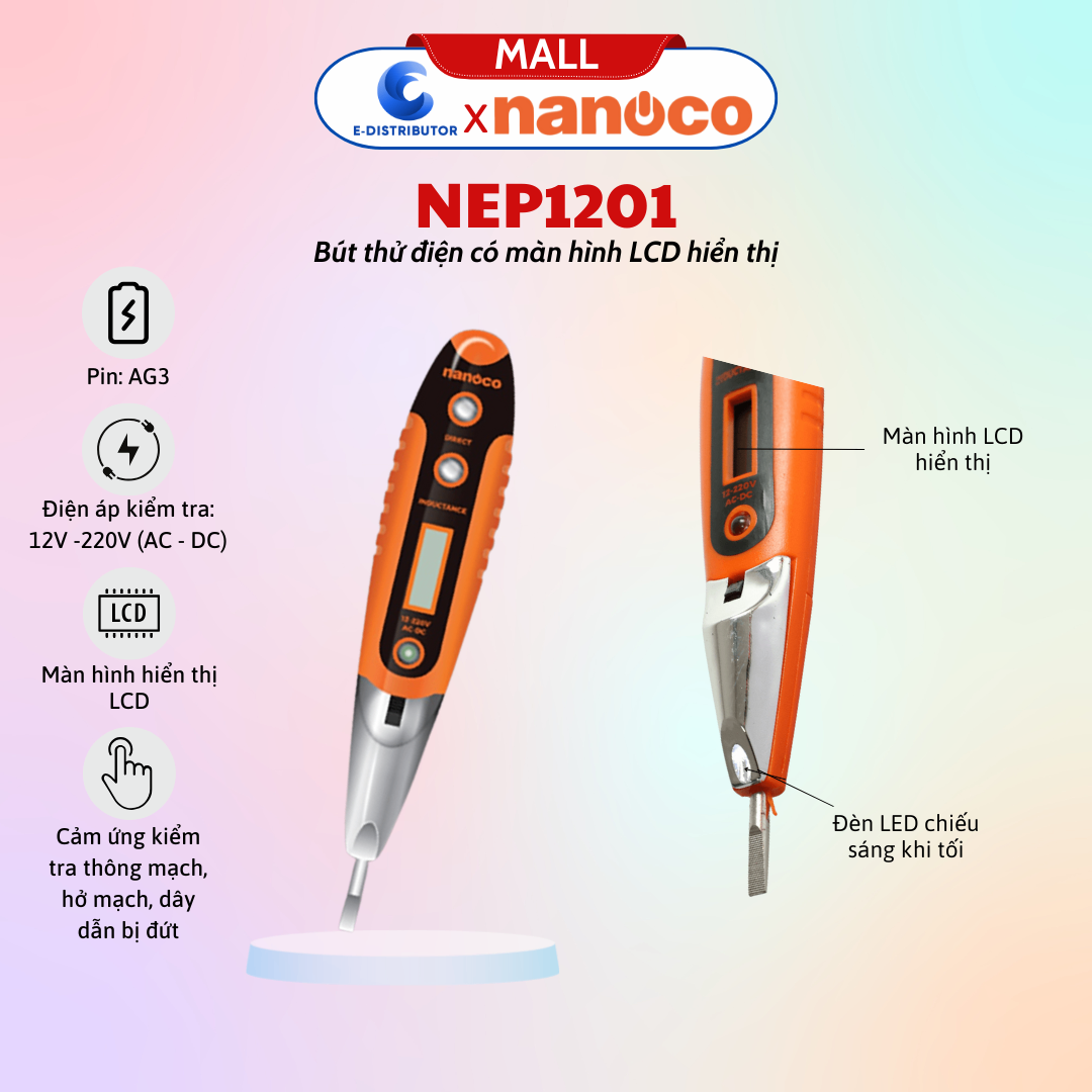 Bút thử điện Nanoco NEP1201