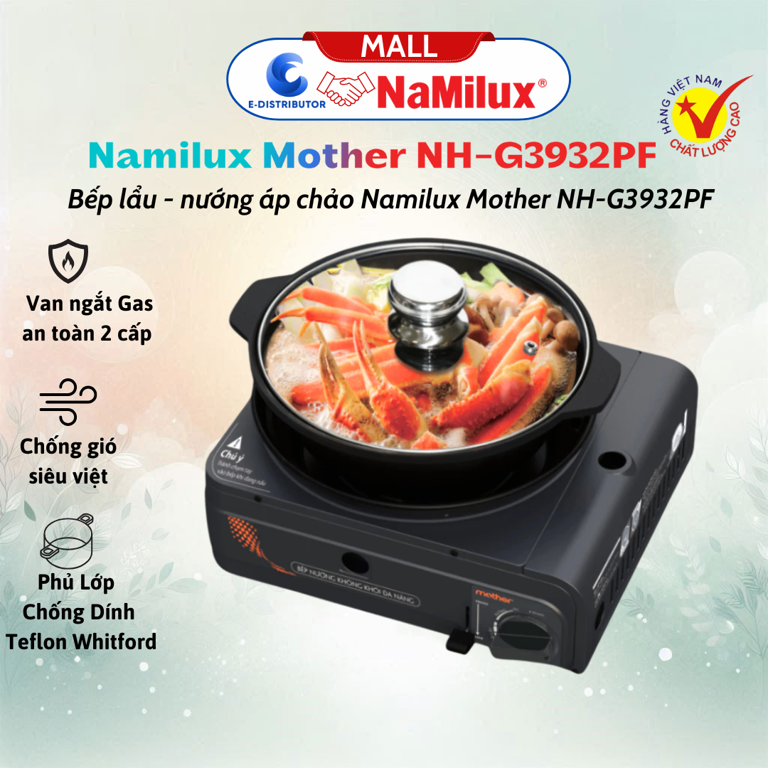 Bếp nướng không khói đa năng Namilux Mother NH-G3932PF