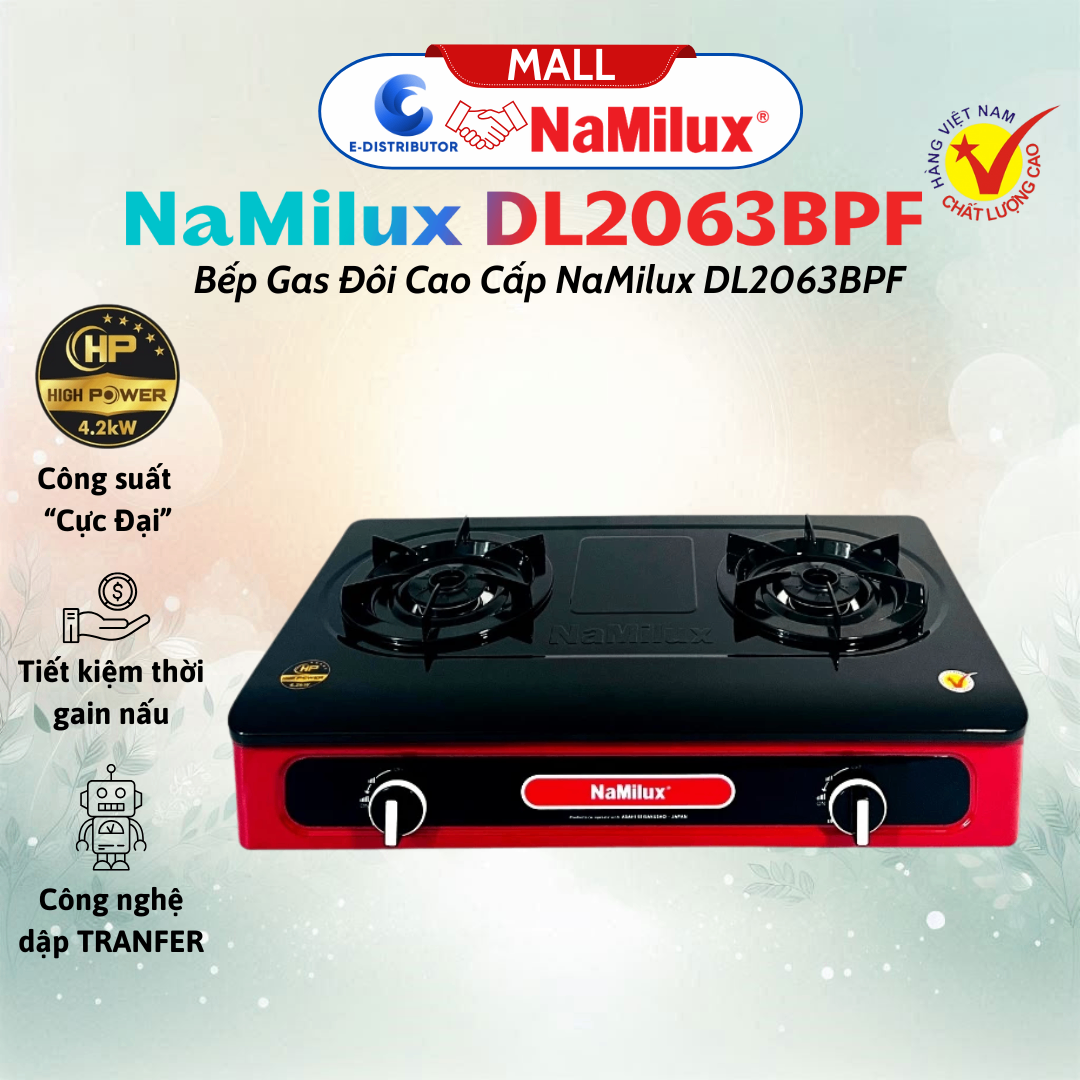 Bếp Gas Đôi Cao Cấp NaMilux DL2063BPF