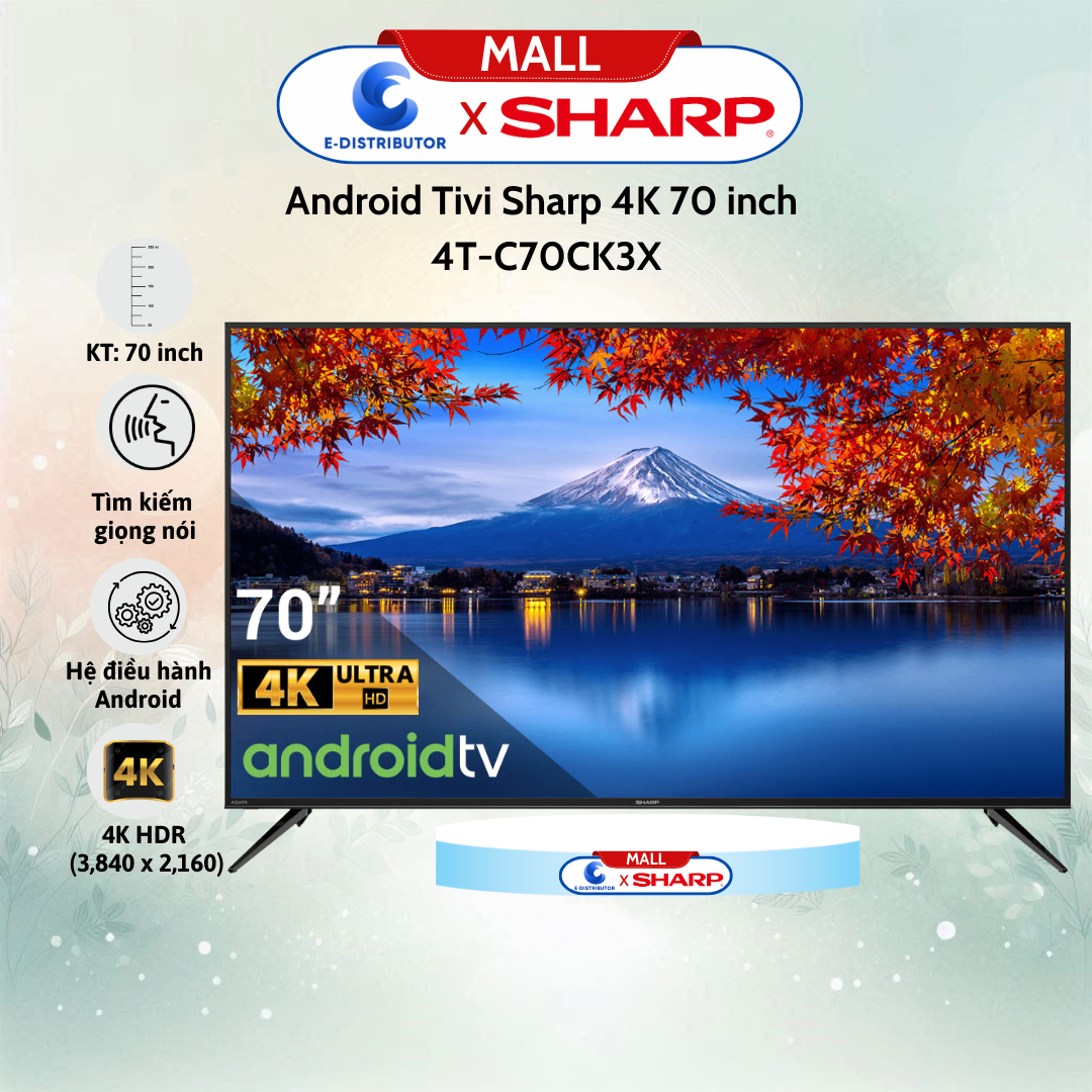 Android Tivi Sharp 4T-C70CK3X 4K 70 inch
