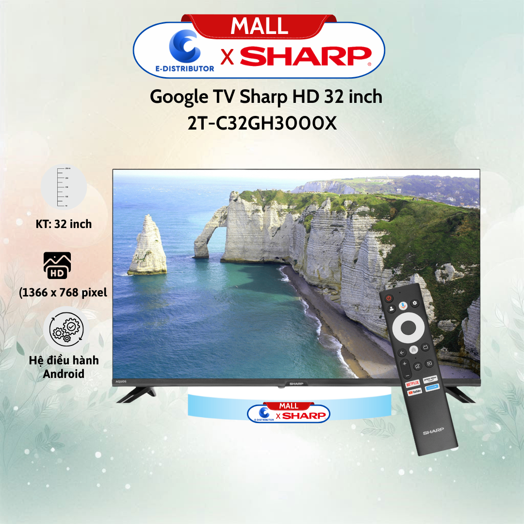 Google TV Sharp HD 2T-C32GH3000X 32 inch