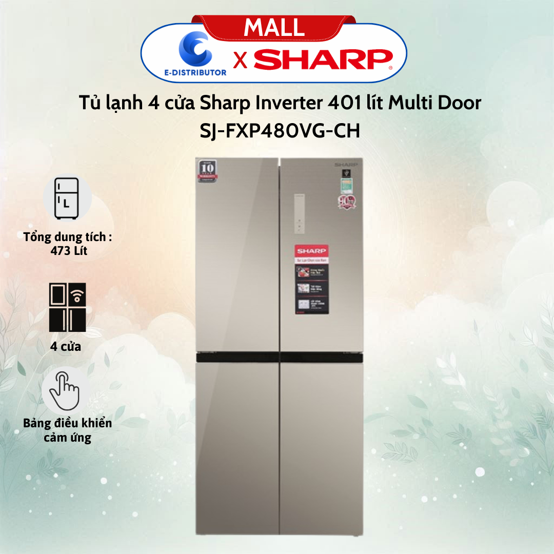 Tủ lạnh 4 cửa Sharp SJ-FXP480VG-CH Inverter 401 lít Multi Door