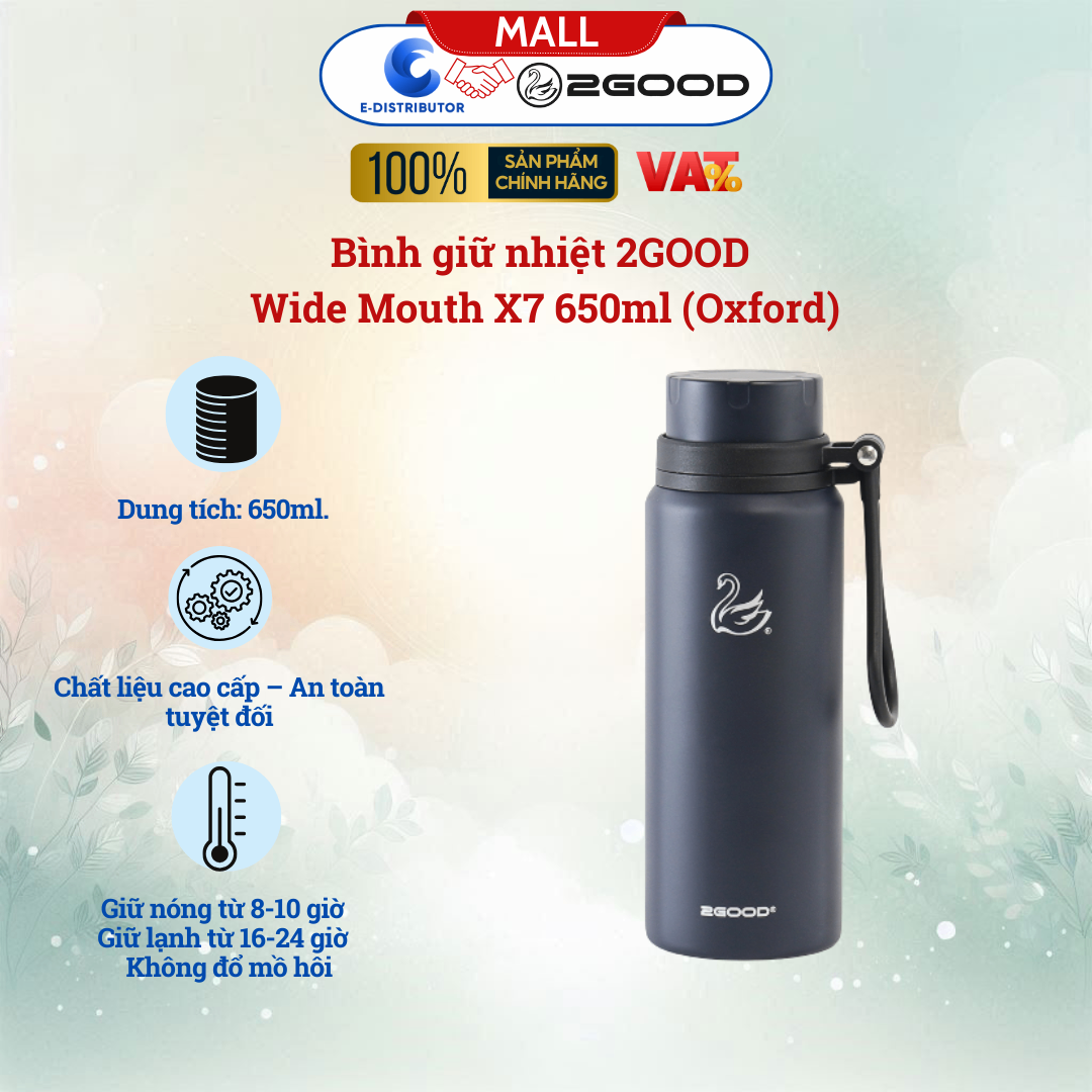Bình giữ nhiệt 2GOOD Wide Mouth X7 650ml (Oxford)