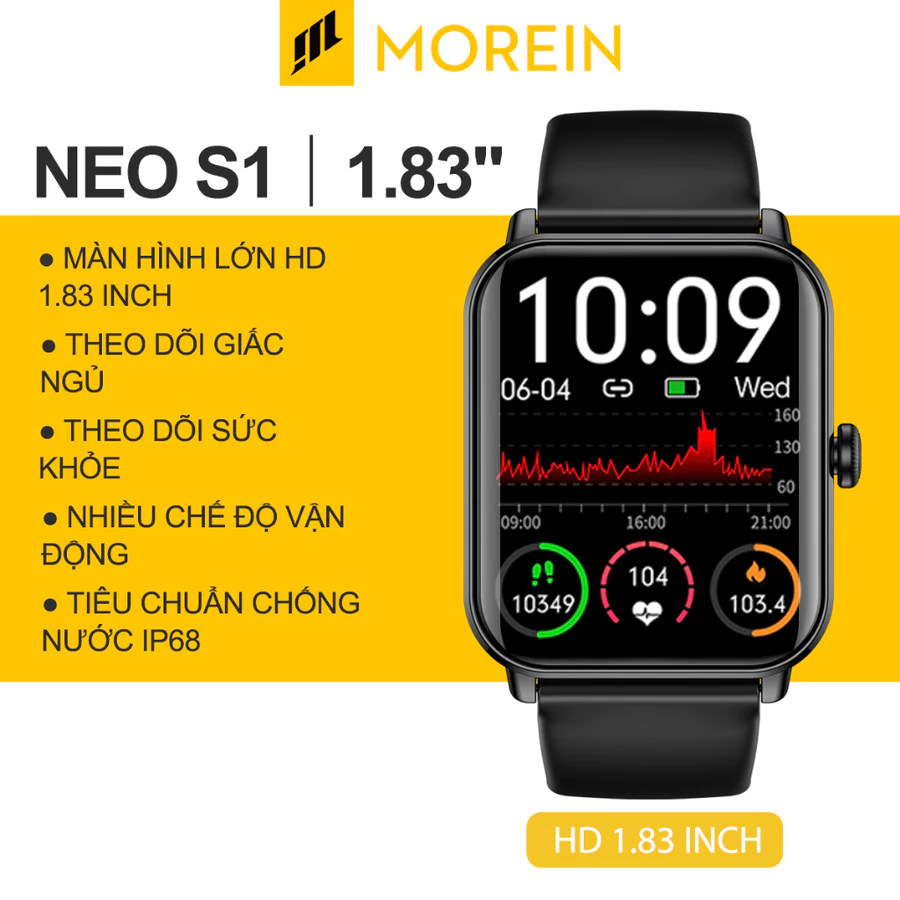 Đồng Hồ Thông Minh Morein Màn Hình Lớn 1.84