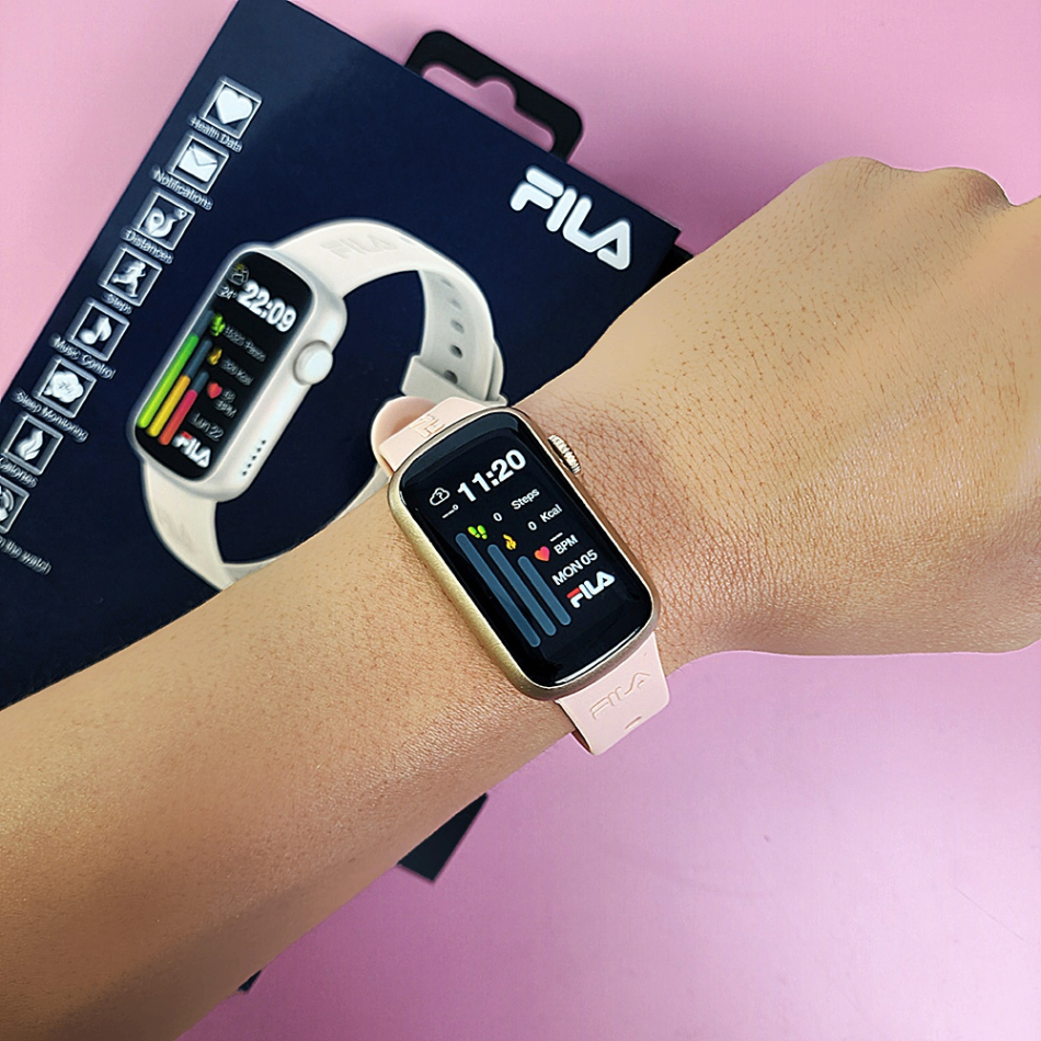 Đồng hồ đeo tay thông minh FILA BRAZ/15G Dây đeo silicon màu hồng nhạt