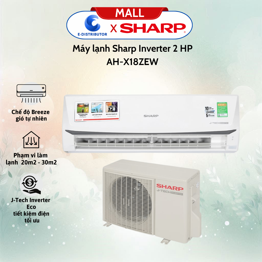 Máy lạnh Sharp AH-X18ZEW Inverter 2 HP