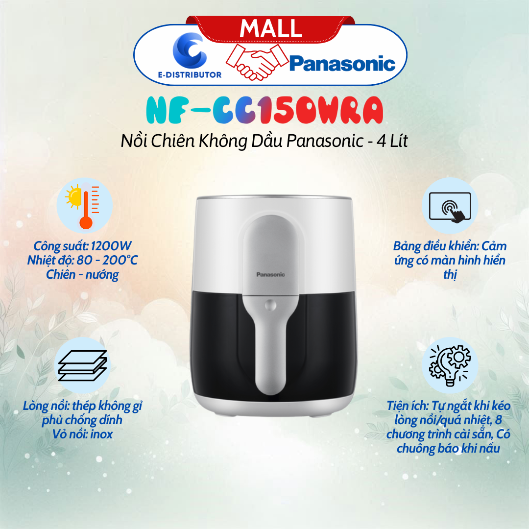 Nồi Chiên Không Dầu Panasonic NF-CC150WRA 4 Lít