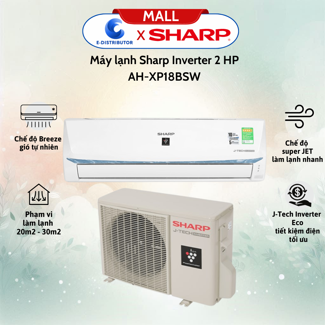 Máy lạnh Sharp AH-XP18BSW Inverter 2 HP