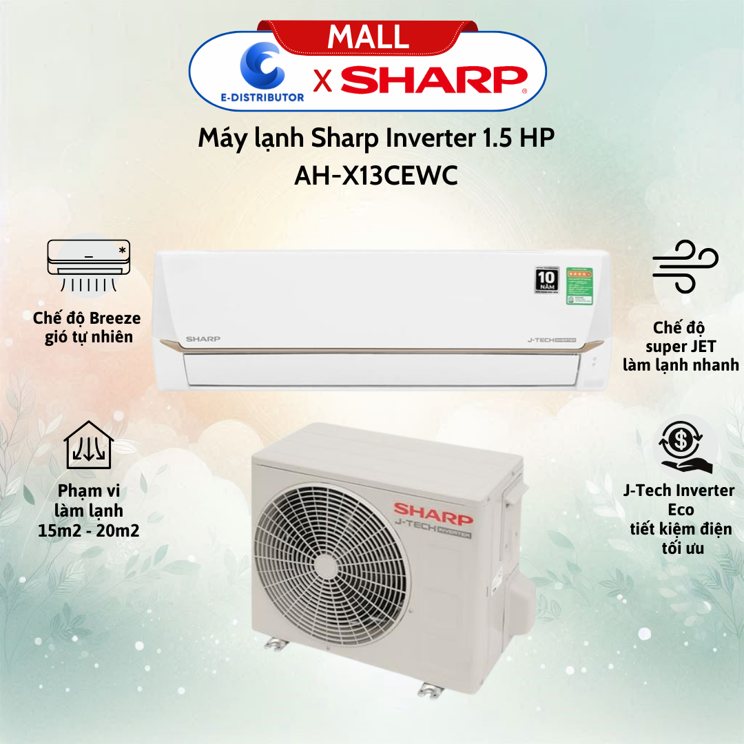 Máy lạnh Sharp AH-X13CEWC Inverter 1.5 HP