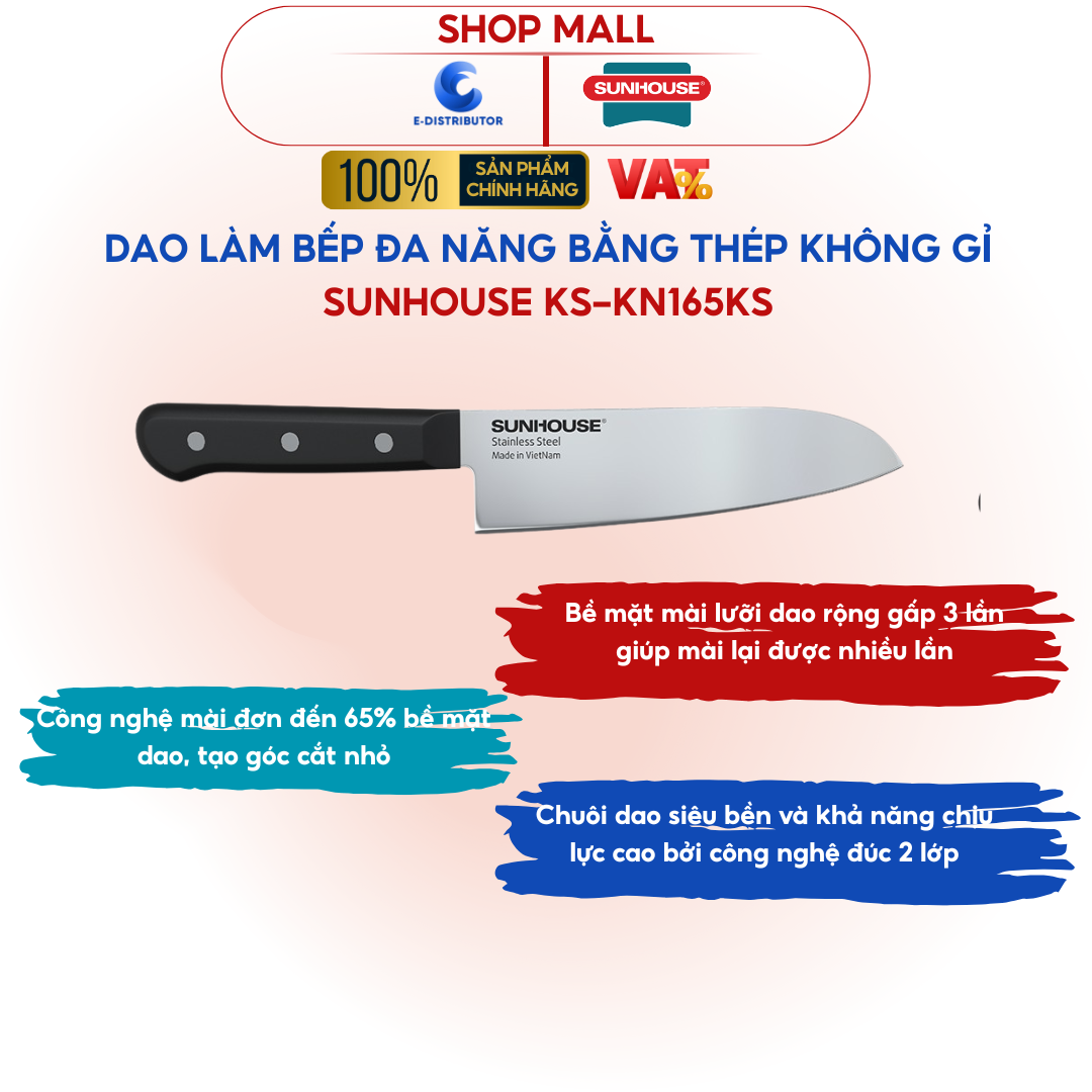 Dao làm bếp đa năng Sunhouse KS-KN165KS