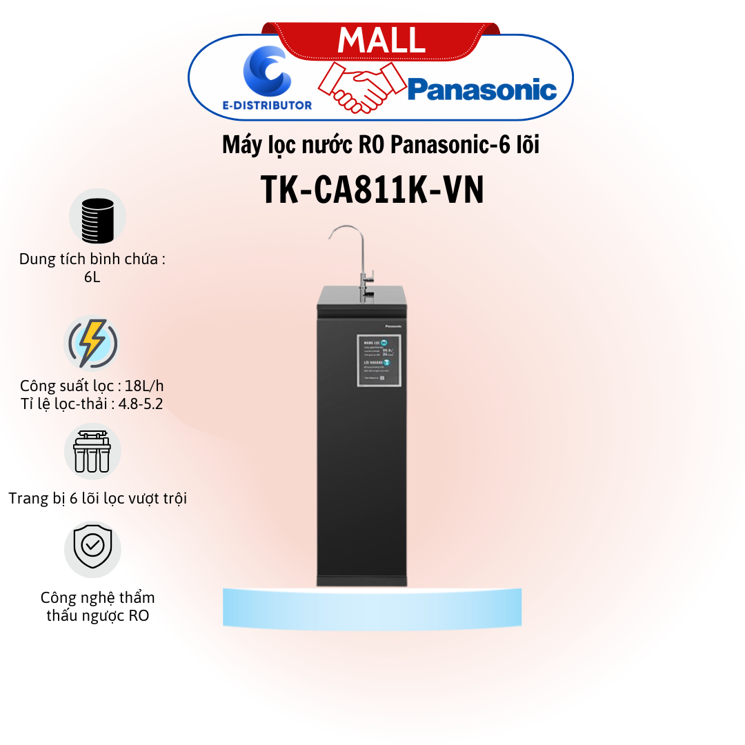 Máy lọc nước RO Panasonic TK-CA811K-VN 6 lõi