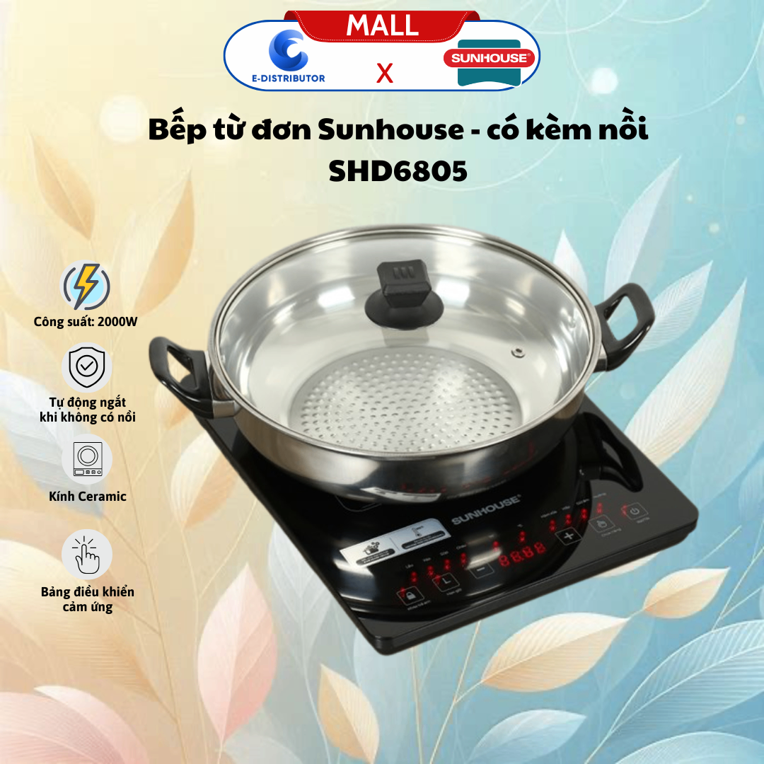 Bếp từ đơn cảm ứng Sunhouse SHD6805 - có kèm nồi