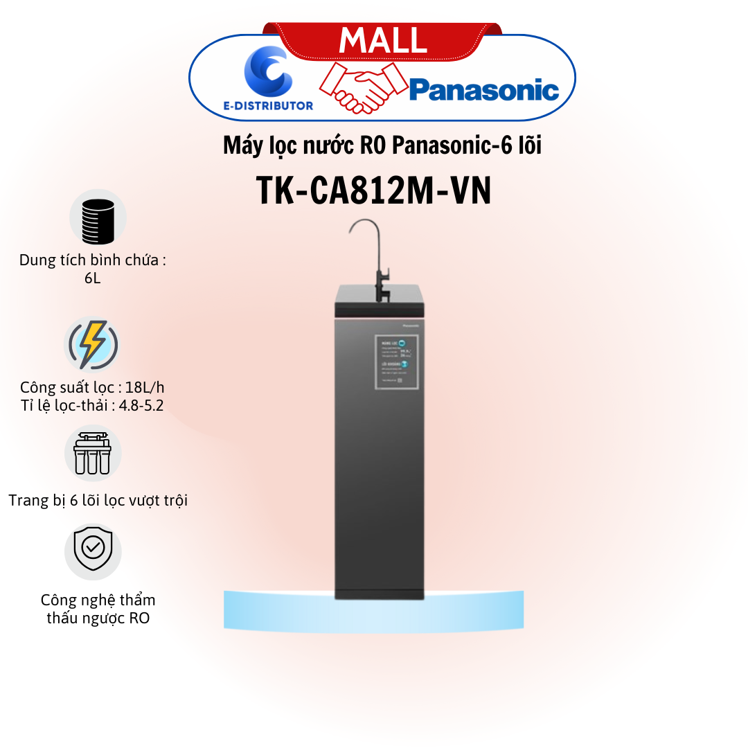 Máy lọc nước RO Panasonic TK-CA812M-VN 6 lõi