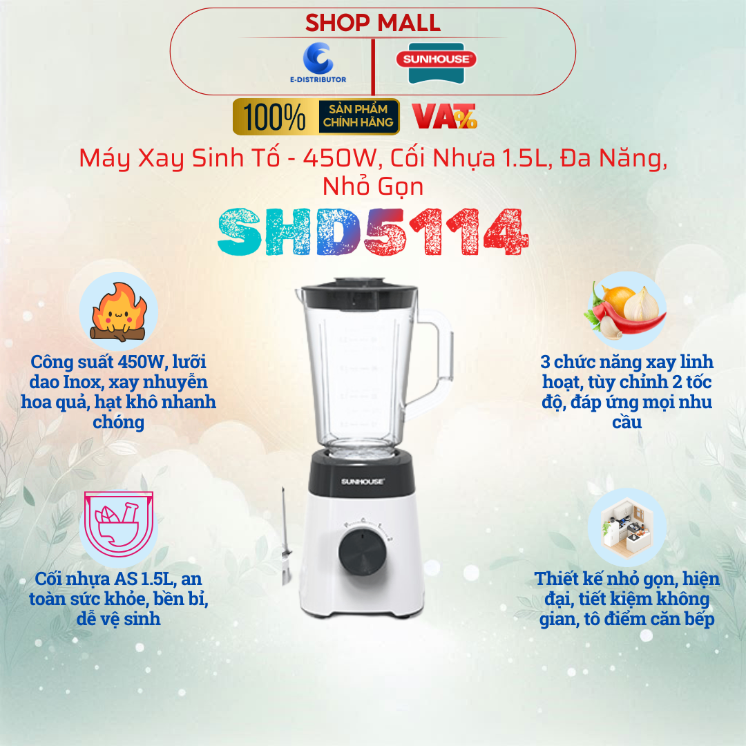 Máy xay sinh tố đa năng Sunhouse SHD5114