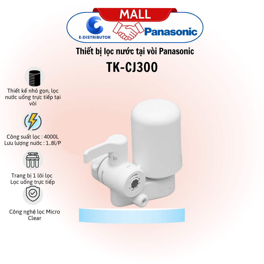 Thiết bị lọc nước tại vòi Panasonic TK-CJ300