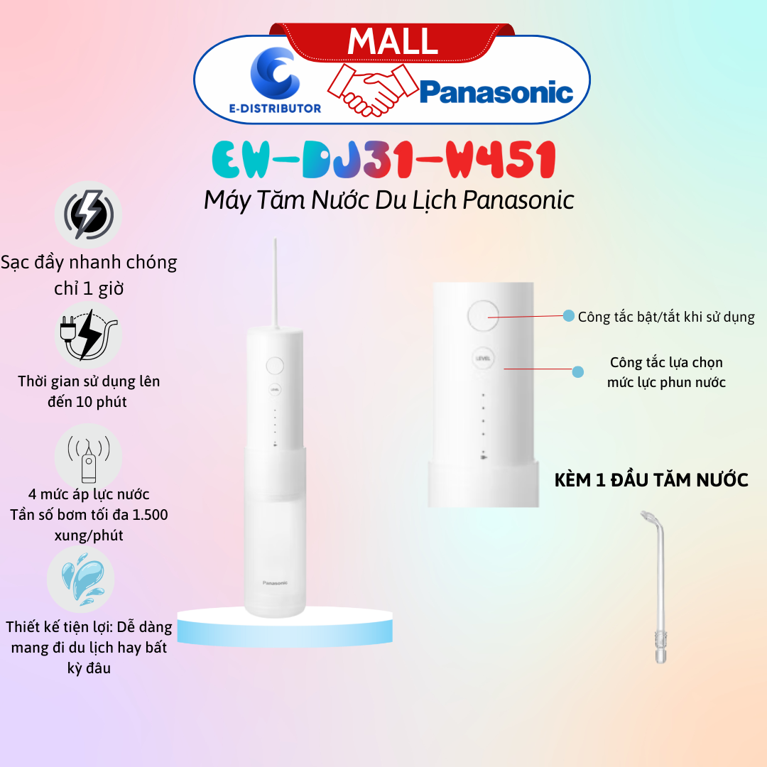 Máy Tăm Nước Du Lịch Panasonic EW-DJ31-W451
