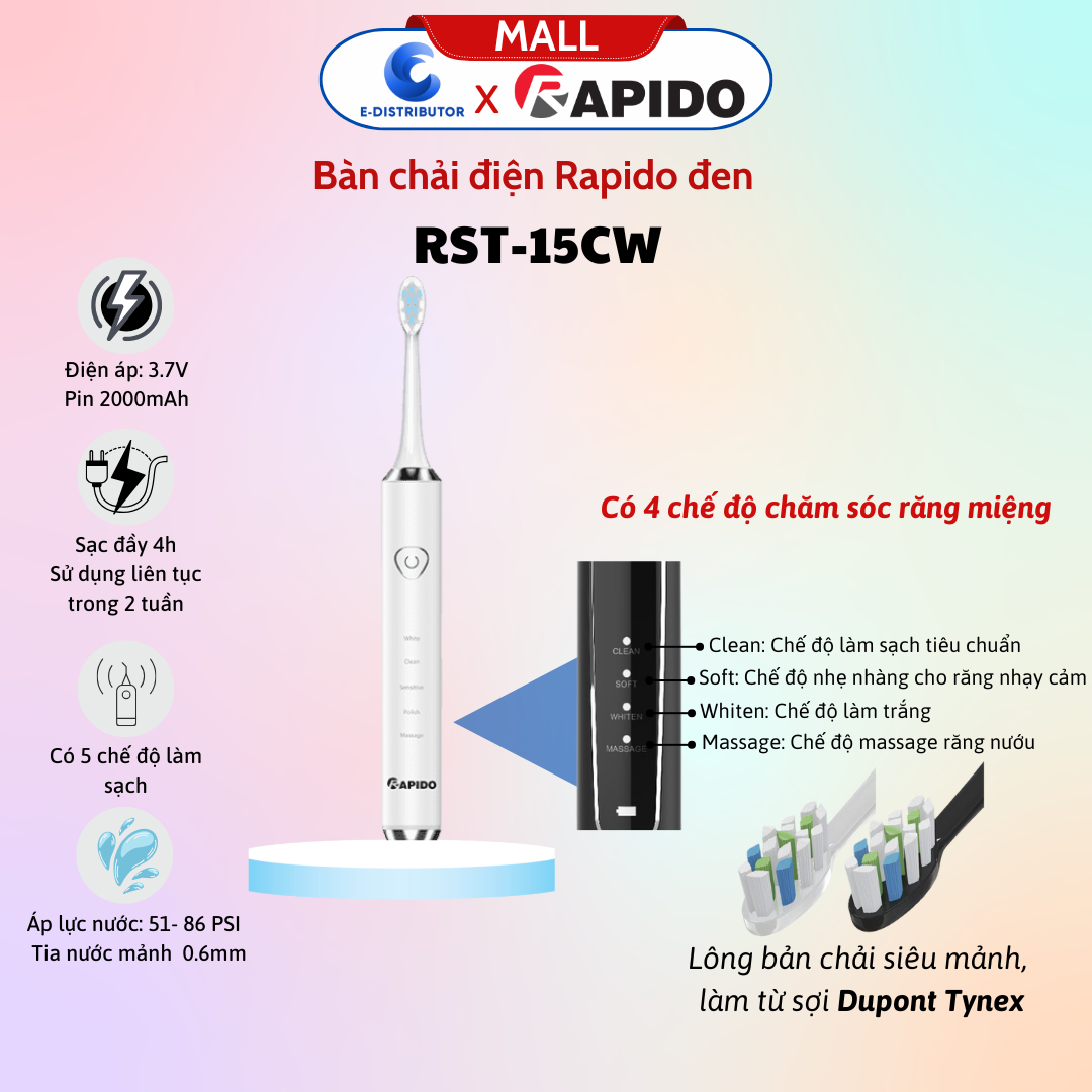 Bàn chải điện thông minh RST-15CW