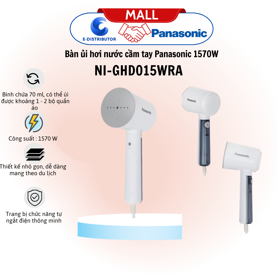 Bàn ủi hơi nước cầm tay Panasonic NI-GHD015WRA 1570W