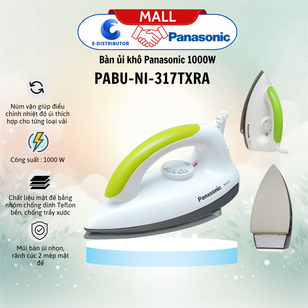 Bàn ủi khô Panasonic PABU-NI-317TXRA 1000W