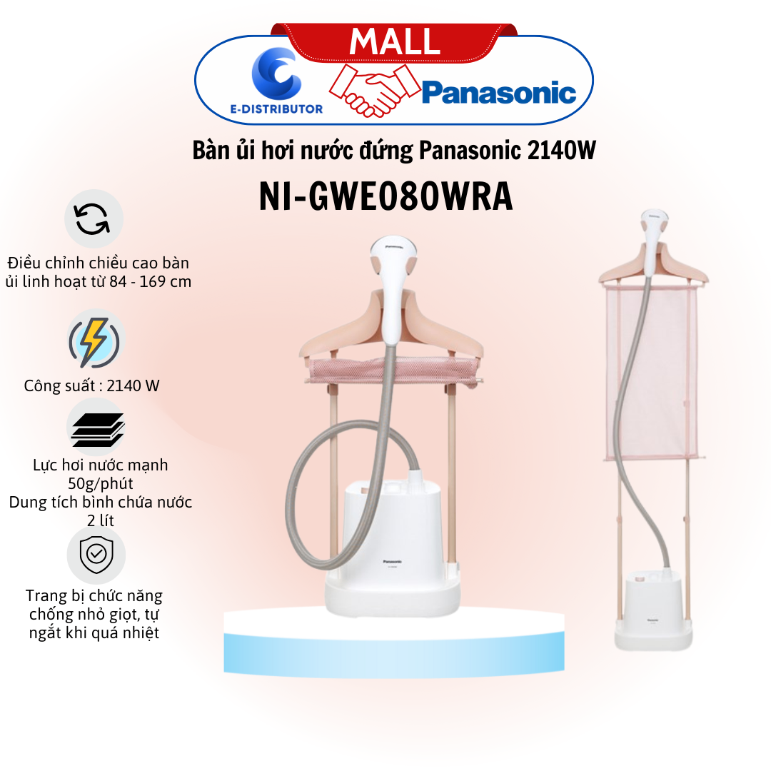 Bàn ủi hơi nước đứng Panasonic NI-GWE080WRA 2140W