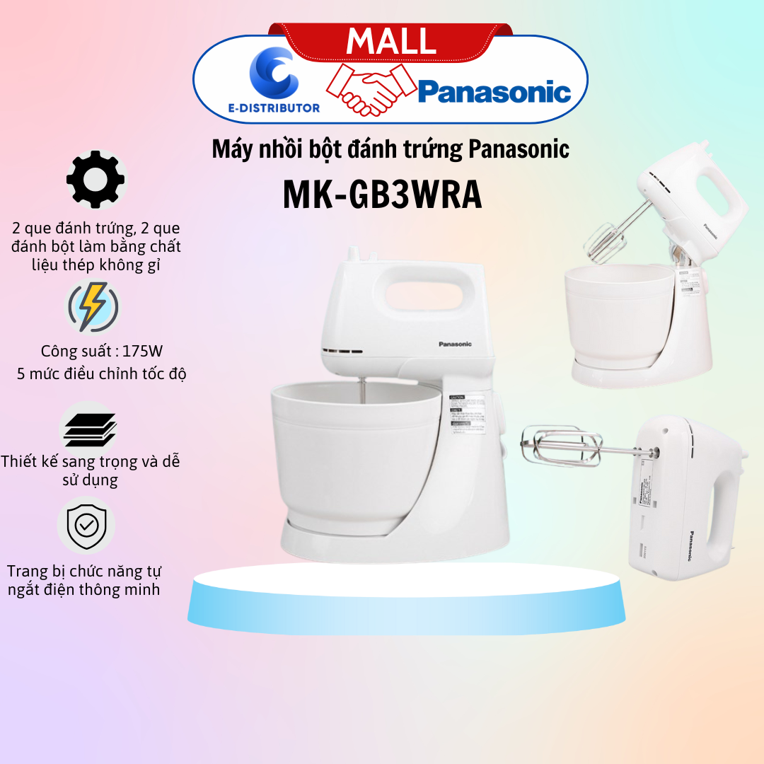 Máy nhồi bột đánh trứng Panasonic MK-GB3WRA