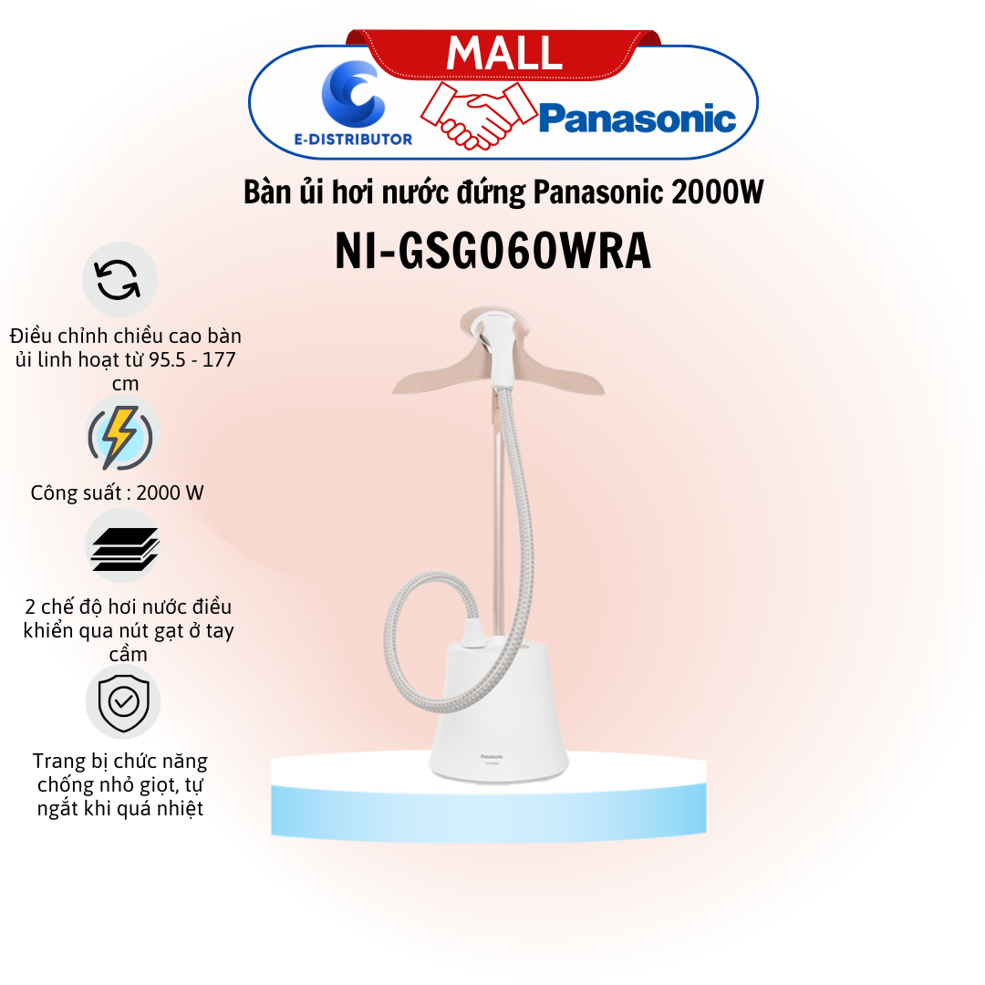 Bàn ủi hơi nước đứng Panasonic NI-GSG060WRA 2000W
