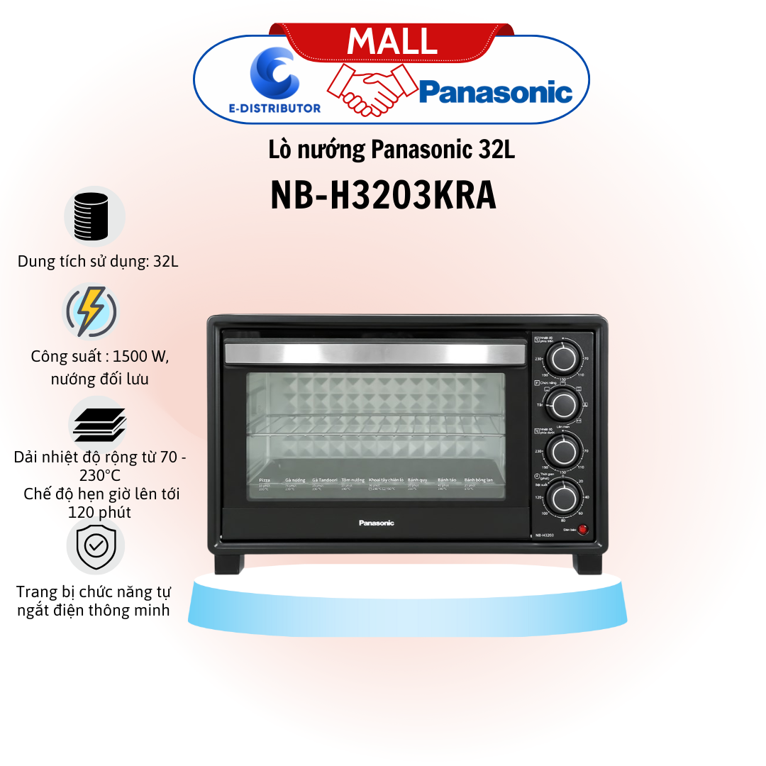 Lò nướng Panasonic NB-H3203KRA 32L