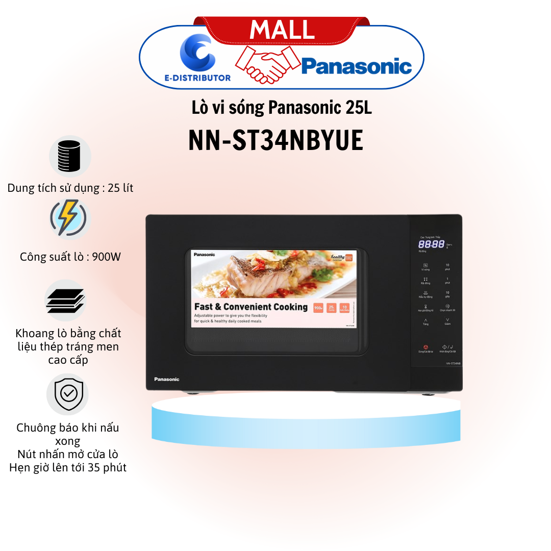 Lò vi sóng Panasonic NN-ST34NBYUE 25L